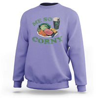Funny Me So Corny Sweatshirt Corned Beef And Cabbage Beer St Patrick's Day Drinking
