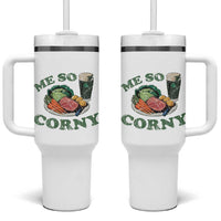Funny Me So Corny Tumbler With Handle Corned Beef And Cabbage Beer St Patrick's Day Drinking