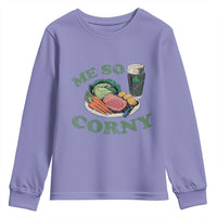 Funny Me So Corny Youth Sweatshirt Corned Beef And Cabbage Beer St Patrick's Day Drinking