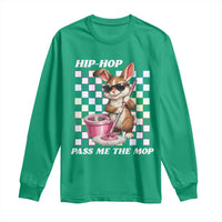 Hip Hop Easter Bunny Cleaning Pun Long Sleeve Shirt Funny Rabbit with Mop