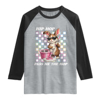 Hip Hop Easter Bunny Cleaning Pun Raglan Shirt Funny Rabbit with Mop