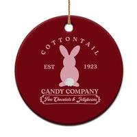 Cottontail Candy Company Vintage Easter Bunny Ceramic Ornament Retro Chocolate and Jellybeans Spring Lovers