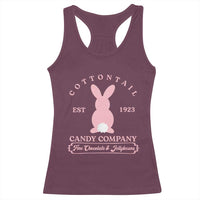 Cottontail Candy Company Vintage Easter Bunny Racerback Tank Top Retro Chocolate and Jellybeans Spring Lovers