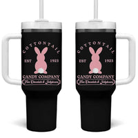 Cottontail Candy Company Vintage Easter Bunny Tumbler With Handle Retro Chocolate and Jellybeans Spring Lovers