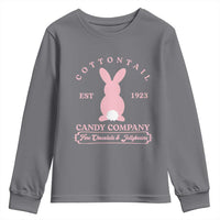 Cottontail Candy Company Vintage Easter Bunny Youth Sweatshirt Retro Chocolate and Jellybeans Spring Lovers