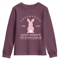 Cottontail Candy Company Vintage Easter Bunny Youth Sweatshirt Retro Chocolate and Jellybeans Spring Lovers