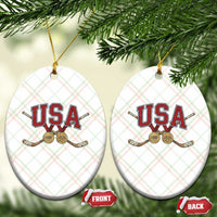 USA Ice Hockey Pride 1980 to 2026 Legacy Ceramic Ornament Patriotic American Champions