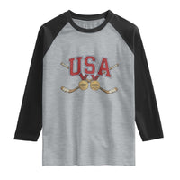 USA Ice Hockey Pride 1980 to 2026 Legacy Raglan Shirt Patriotic American Champions