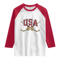 USA Ice Hockey Pride 1980 to 2026 Legacy Raglan Shirt Patriotic American Champions
