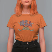 USA Ice Hockey Pride 1980 to 2026 Legacy T Shirt For Women Patriotic American Champions
