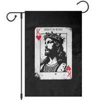 Jesus Is King Playing Card Graphic Garden Flag King of Hearts Christian Faith