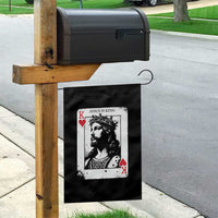 Jesus Is King Playing Card Graphic Garden Flag King of Hearts Christian Faith