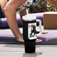 Jesus Is King Playing Card Graphic Tumbler With Handle King of Hearts Christian Faith