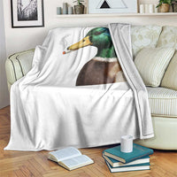 Smoking Mallard Meme Graphic Throw Blanket Chaotic Funny Wild Duck Attitude Viral Internet Humor