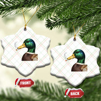 Smoking Mallard Meme Graphic Ceramic Ornament Chaotic Funny Wild Duck Attitude Viral Internet Humor
