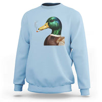 Smoking Mallard Meme Graphic Sweatshirt Chaotic Funny Wild Duck Attitude Viral Internet Humor