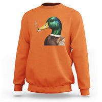 Smoking Mallard Meme Graphic Sweatshirt Chaotic Funny Wild Duck Attitude Viral Internet Humor