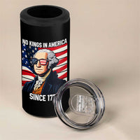 Funny Patriotic Founding Father 4 in 1 Can Cooler Tumbler No Kings in America Since 1776 4th of July - Wonder Print Shop