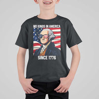 Funny Patriotic Founding Father T Shirt For Kid No Kings in America Since 1776 4th of July - Wonder Print Shop