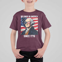 Funny Patriotic Founding Father T Shirt For Kid No Kings in America Since 1776 4th of July - Wonder Print Shop