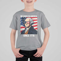 Funny Patriotic Founding Father T Shirt For Kid No Kings in America Since 1776 4th of July - Wonder Print Shop