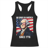 Funny Patriotic Founding Father Racerback Tank Top No Kings in America Since 1776 4th of July - Wonder Print Shop