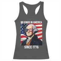 Funny Patriotic Founding Father Racerback Tank Top No Kings in America Since 1776 4th of July - Wonder Print Shop