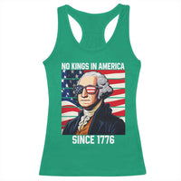 Funny Patriotic Founding Father Racerback Tank Top No Kings in America Since 1776 4th of July - Wonder Print Shop