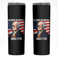 Funny Patriotic Founding Father Skinny Tumbler No Kings in America Since 1776 4th of July - Wonder Print Shop