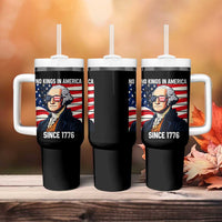 Funny Patriotic Founding Father Tumbler With Handle No Kings in America Since 1776 4th of July - Wonder Print Shop