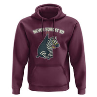 Never Forget Ed The Zebra Meme Hoodie Funny Viral Animal Escape Internet Humor Fans - Wonder Print Shop