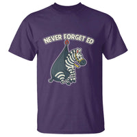 Never Forget Ed The Zebra Meme T Shirt Funny Viral Animal Escape Internet Humor Fans - Wonder Print Shop