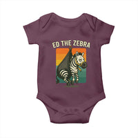 Retro Ed the Zebra Meme Baby Onesie Funny Viral Escape Animal - Wonder Print Shop