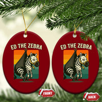 Retro Ed the Zebra Meme Ceramic Ornament Funny Viral Escape Animal - Wonder Print Shop