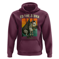 Retro Ed the Zebra Meme Hoodie Funny Viral Escape Animal - Wonder Print Shop