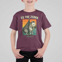 Retro Ed the Zebra Meme T Shirt For Kid Funny Viral Escape Animal - Wonder Print Shop