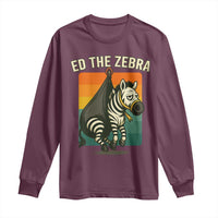 Retro Ed the Zebra Meme Long Sleeve Shirt Funny Viral Escape Animal - Wonder Print Shop