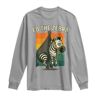 Retro Ed the Zebra Meme Long Sleeve Shirt Funny Viral Escape Animal - Wonder Print Shop