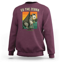 Retro Ed the Zebra Meme Sweatshirt Funny Viral Escape Animal - Wonder Print Shop