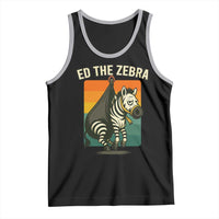 Retro Ed the Zebra Meme Tank Top Funny Viral Escape Animal - Wonder Print Shop