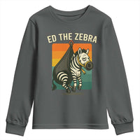 Retro Ed the Zebra Meme Youth Sweatshirt Funny Viral Escape Animal - Wonder Print Shop