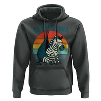 Retro Ed the Zebra Meme Hoodie Funny Viral Escape Animal Helicopter Rescue - Wonder Print Shop