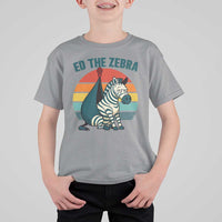 Retro Ed the Zebra Meme T Shirt For Kid Funny Viral Escape Animal Helicopter Rescue - Wonder Print Shop