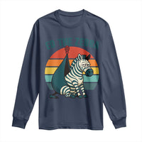 Retro Ed the Zebra Meme Long Sleeve Shirt Funny Viral Escape Animal Helicopter Rescue - Wonder Print Shop