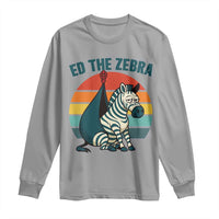 Retro Ed the Zebra Meme Long Sleeve Shirt Funny Viral Escape Animal Helicopter Rescue - Wonder Print Shop