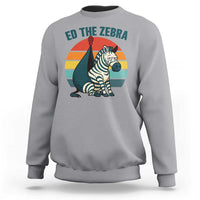 Retro Ed the Zebra Meme Sweatshirt Funny Viral Escape Animal Helicopter Rescue - Wonder Print Shop