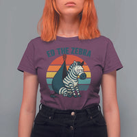 Retro Ed the Zebra Meme T Shirt For Women Funny Viral Escape Animal Helicopter Rescue - Wonder Print Shop