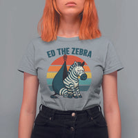 Retro Ed the Zebra Meme T Shirt For Women Funny Viral Escape Animal Helicopter Rescue - Wonder Print Shop