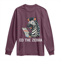 Ed the Zebra Meme Long Sleeve Shirt Funny Viral Animal Escape Internet Humor Fans - Wonder Print Shop