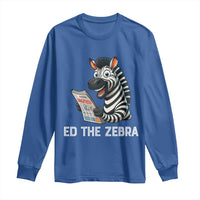 Ed the Zebra Meme Long Sleeve Shirt Funny Viral Animal Escape Internet Humor Fans - Wonder Print Shop